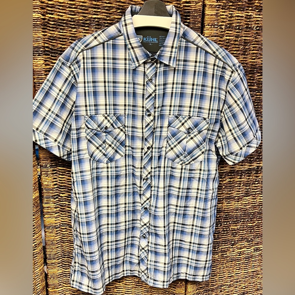 Kuhl- Men's Blue Plaid‎ Shirt, size: XLarge, Polyester